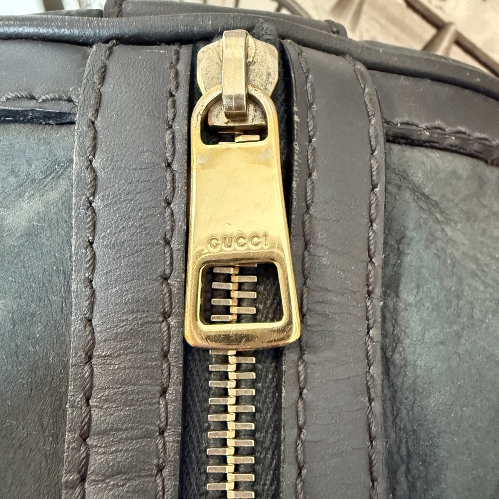 Gucci Metallic Silver and Rich Brown Leather - Picture 5 of 16